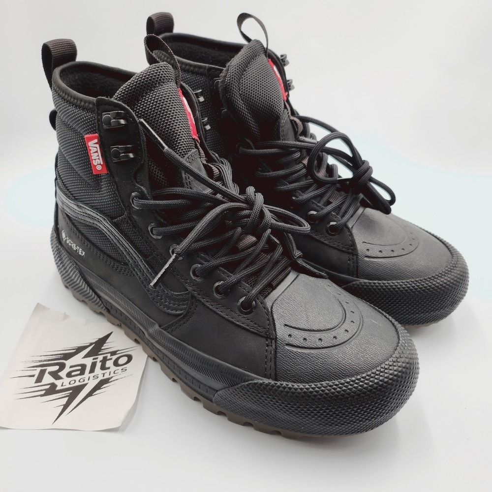 Mens Size 6.5 Vans Winter Boots Sk8-Hi Gore-Tex MTE Weatherproof Design Black